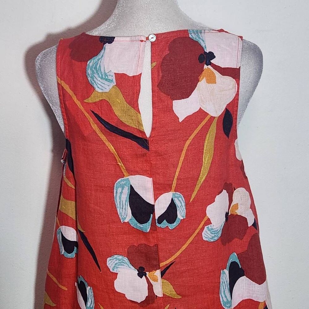 Sigrid Olsen Colorful Floral Linen Dress NWT XS Colorful Linen Dress - Picture 6 of 11